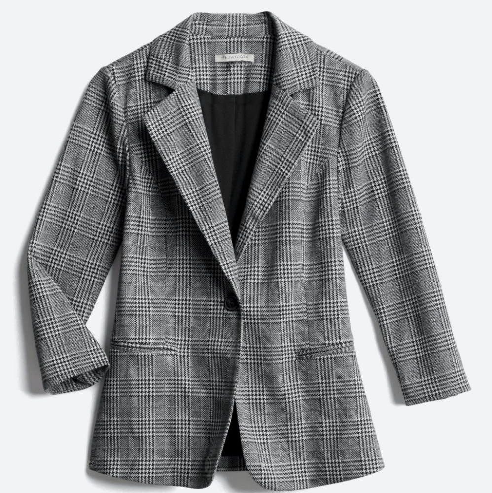 Oliana 3Q sleeve menswear knit blazer